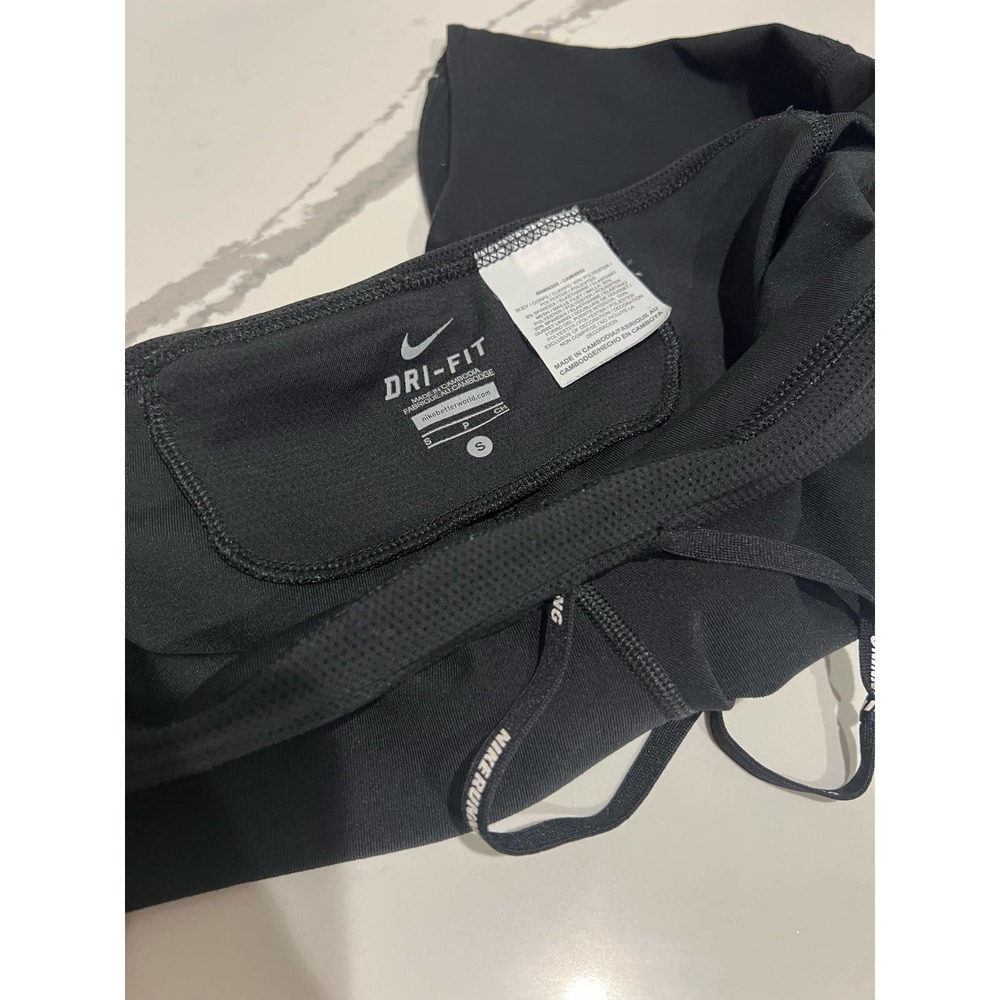 Nike Dri Fit Mid Rise Women's Cycling Shorts Black Size Small 15" inseam - Picture 3 of 4